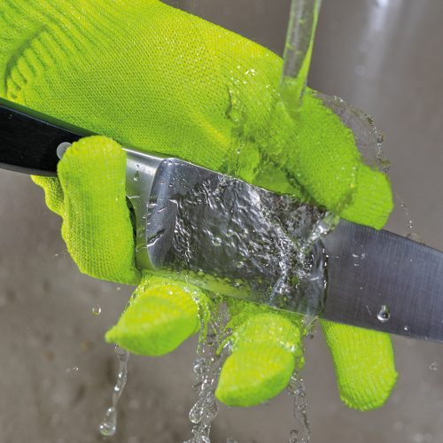 Gant déperlant Gant déperlant avec couteau (protection contre la coupure) et filet d'eau qui ne s'infiltre pas dans le gant.